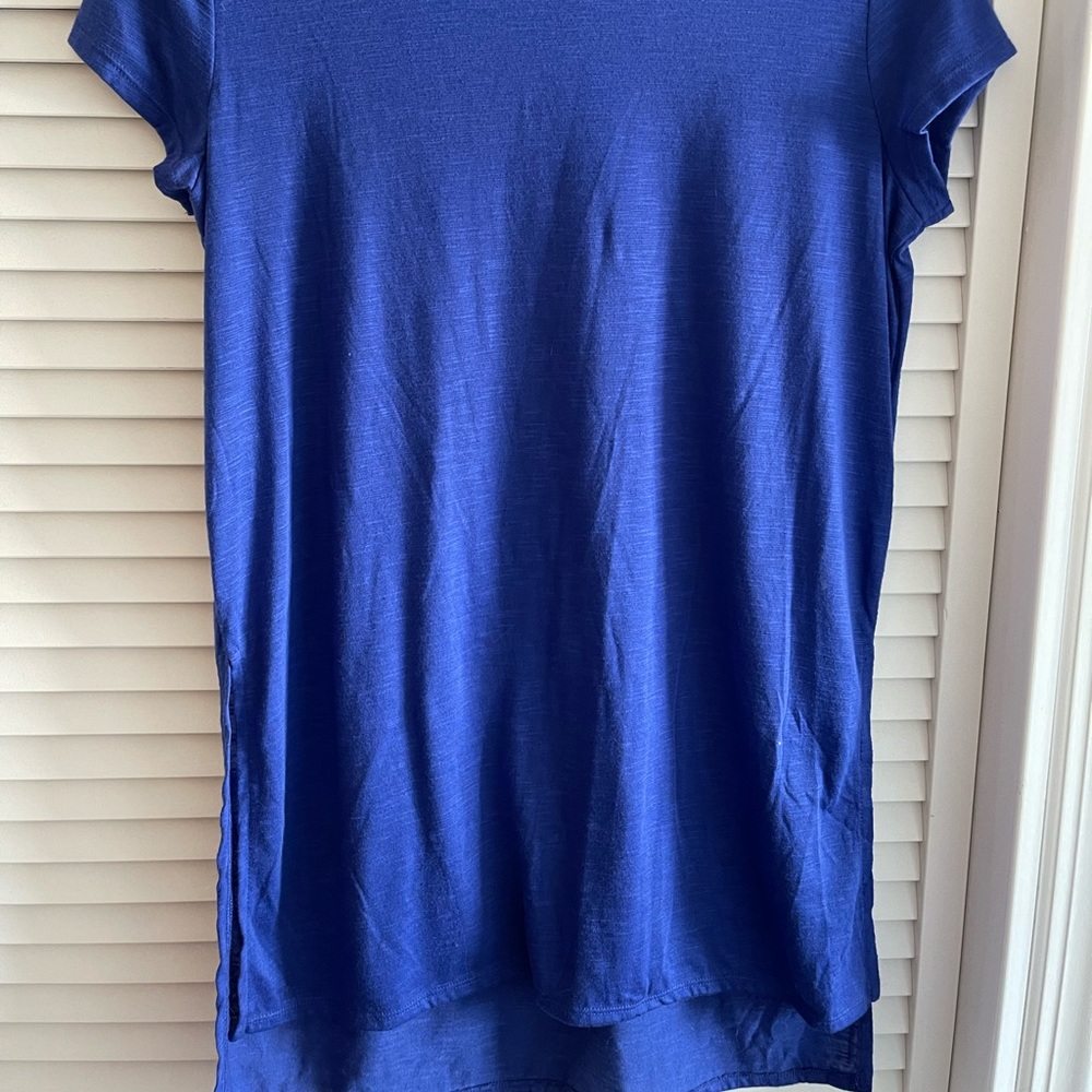 Crewneck split side tunic top